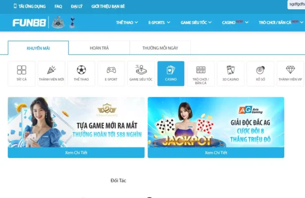 Các chương trình khuyến mãi đa dạng cho anh em tham gia casino Fun 88